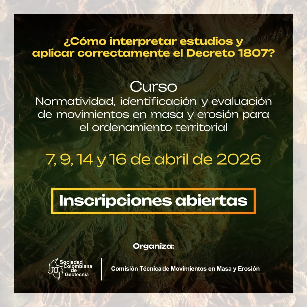 Curso Normatividad, identificación y evaluación de movimientos en masa y erosión para el ordenamiento territorial